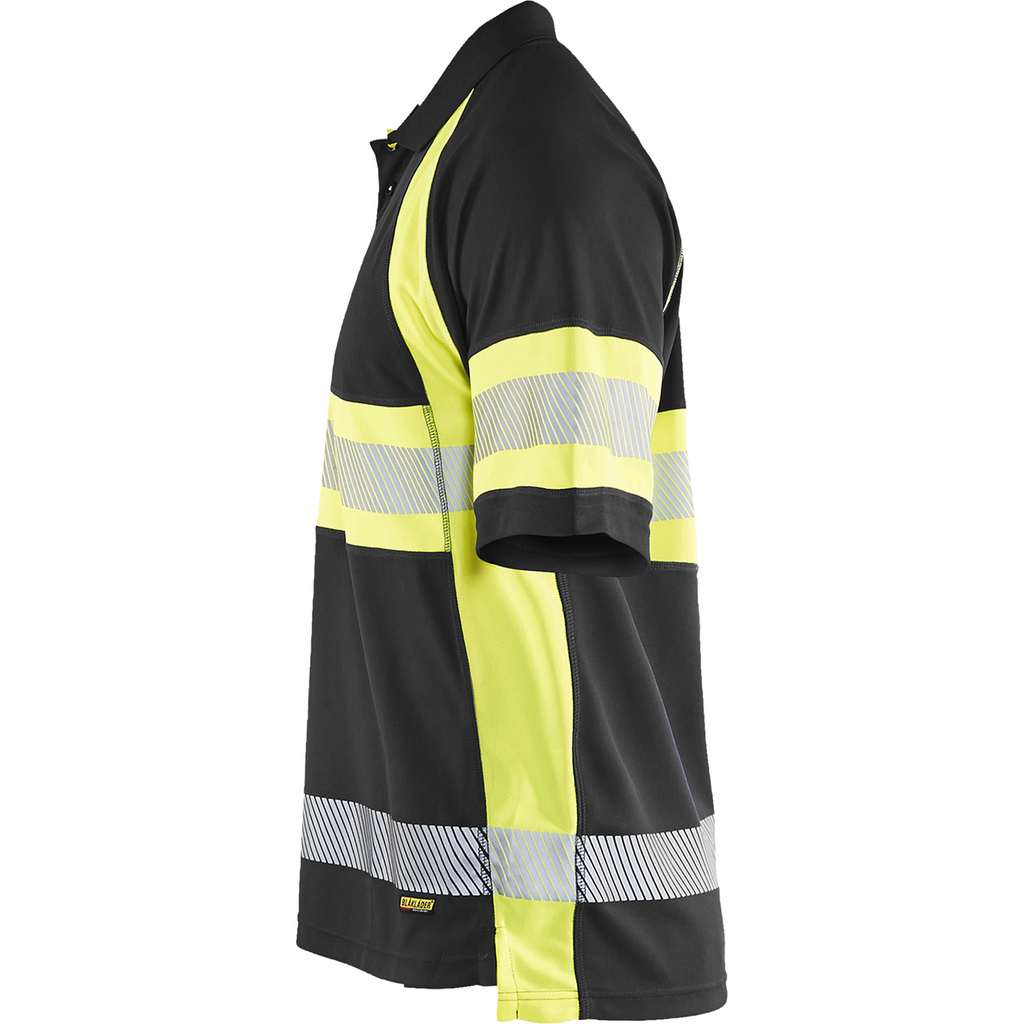 Blaklader High Vis UV Protection Polo Shirt, Black/Yellow (3)