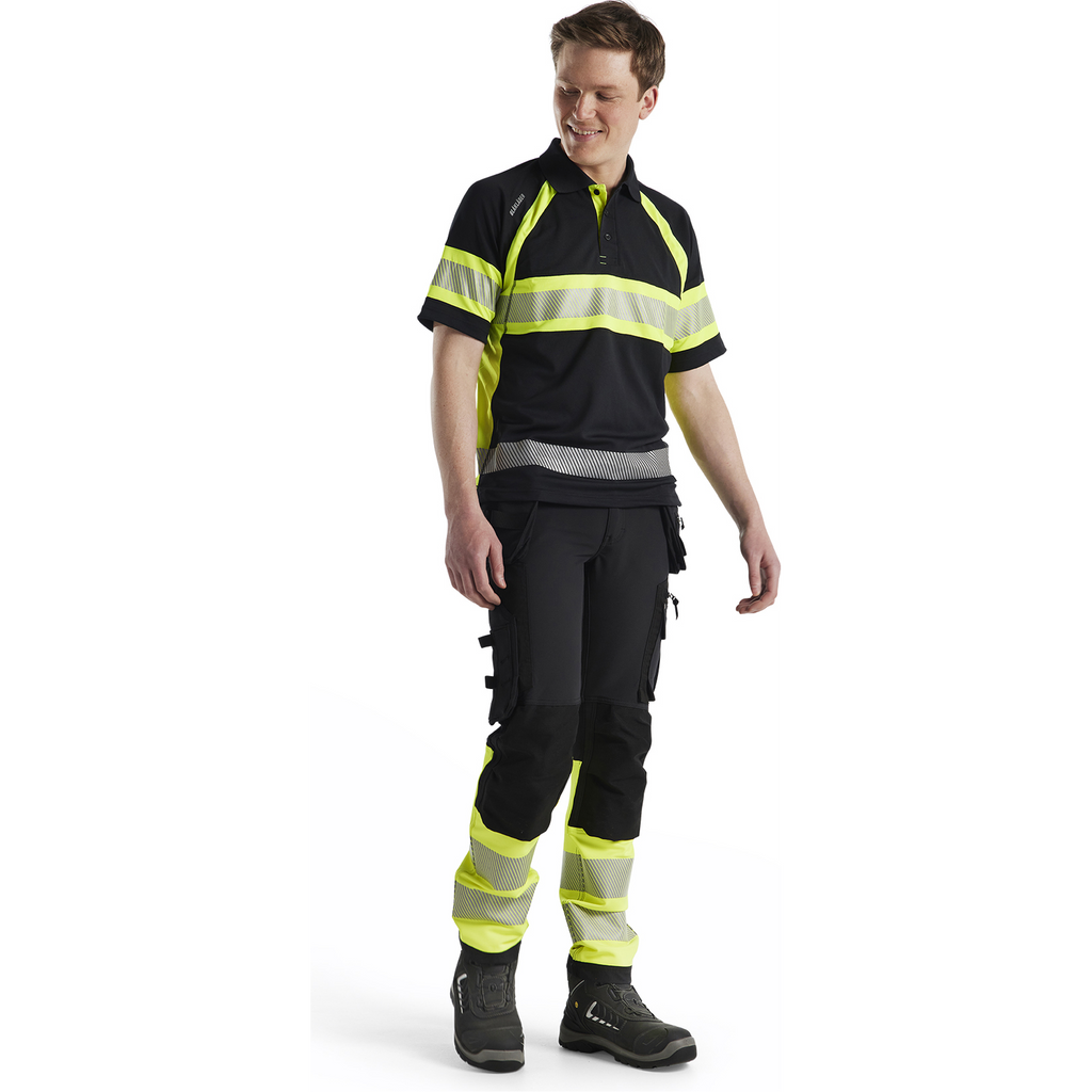 Blaklader High Vis UV Protection Polo Shirt, Black/Yellow (5)