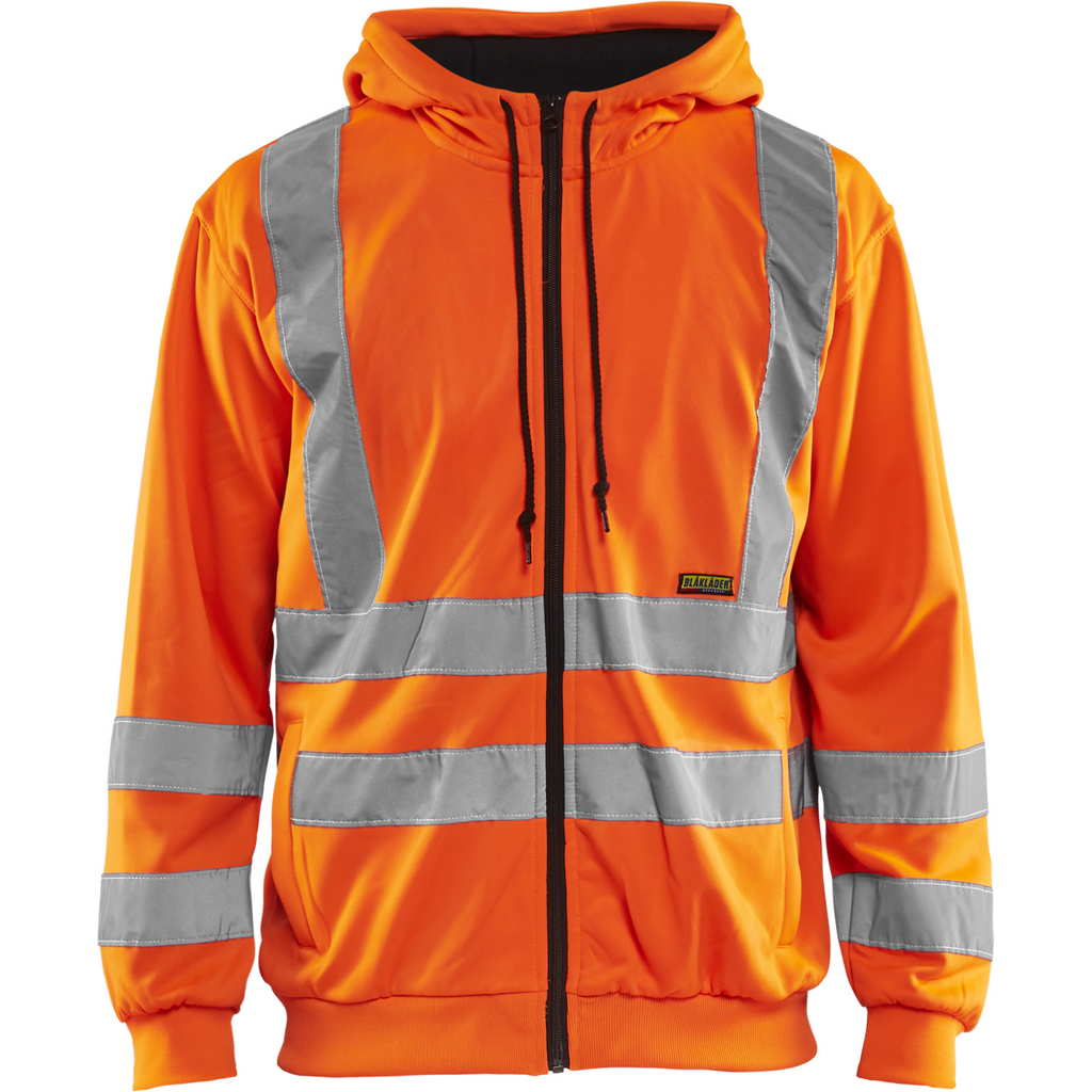 Blaklader High Vis Hooded Sweatshirt, Orange