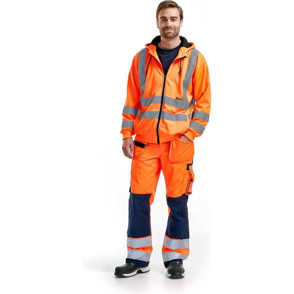 Blaklader High Vis Hooded Sweatshirt, Orange (5)