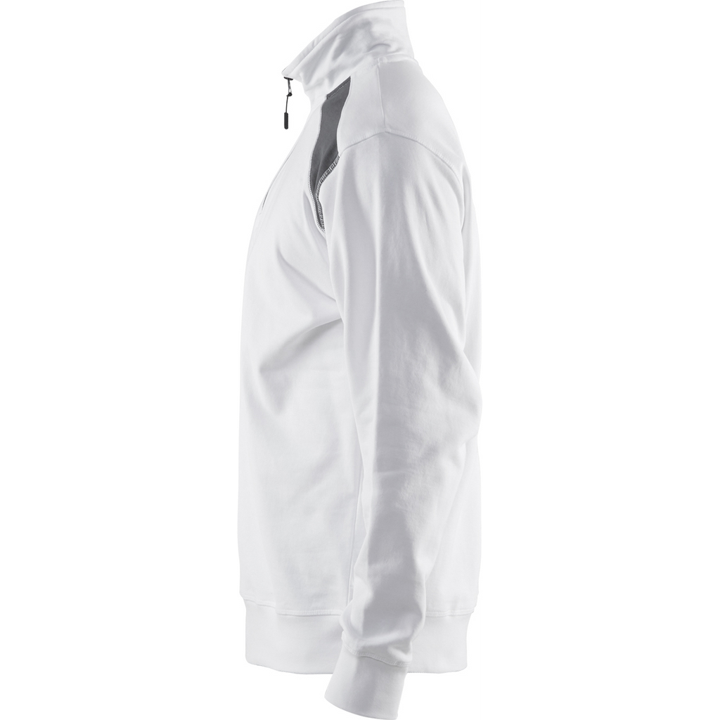 Blaklader Two-Tone Half-Zip Sweatshirt, White/Dark Grey (3)