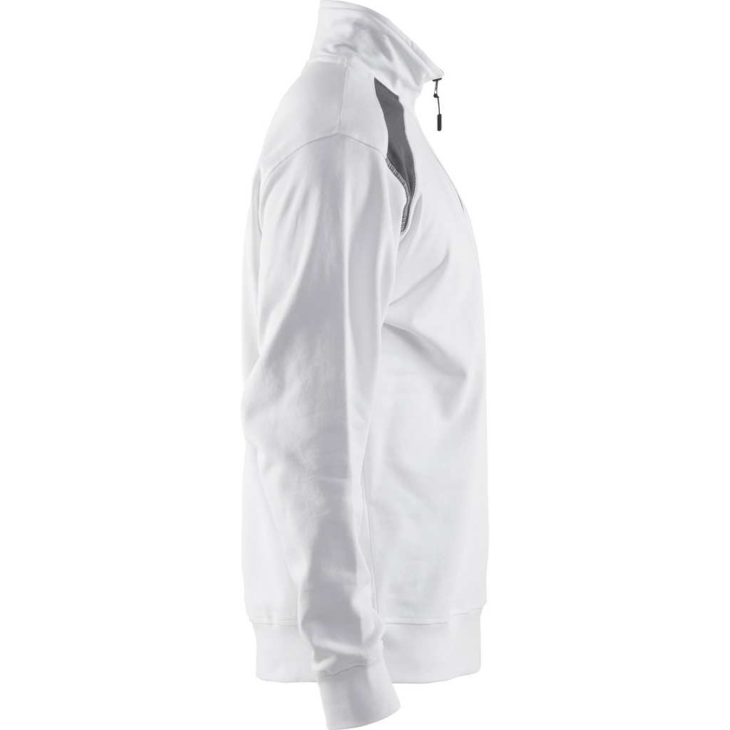 Blaklader Two-Tone Half-Zip Sweatshirt, White/Dark Grey (2)
