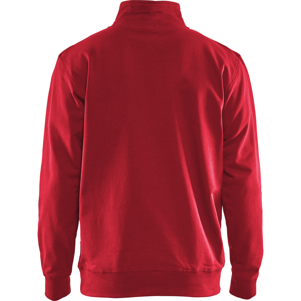 Blaklader Two-Tone Half-Zip Sweatshirt, Red/Black (4)