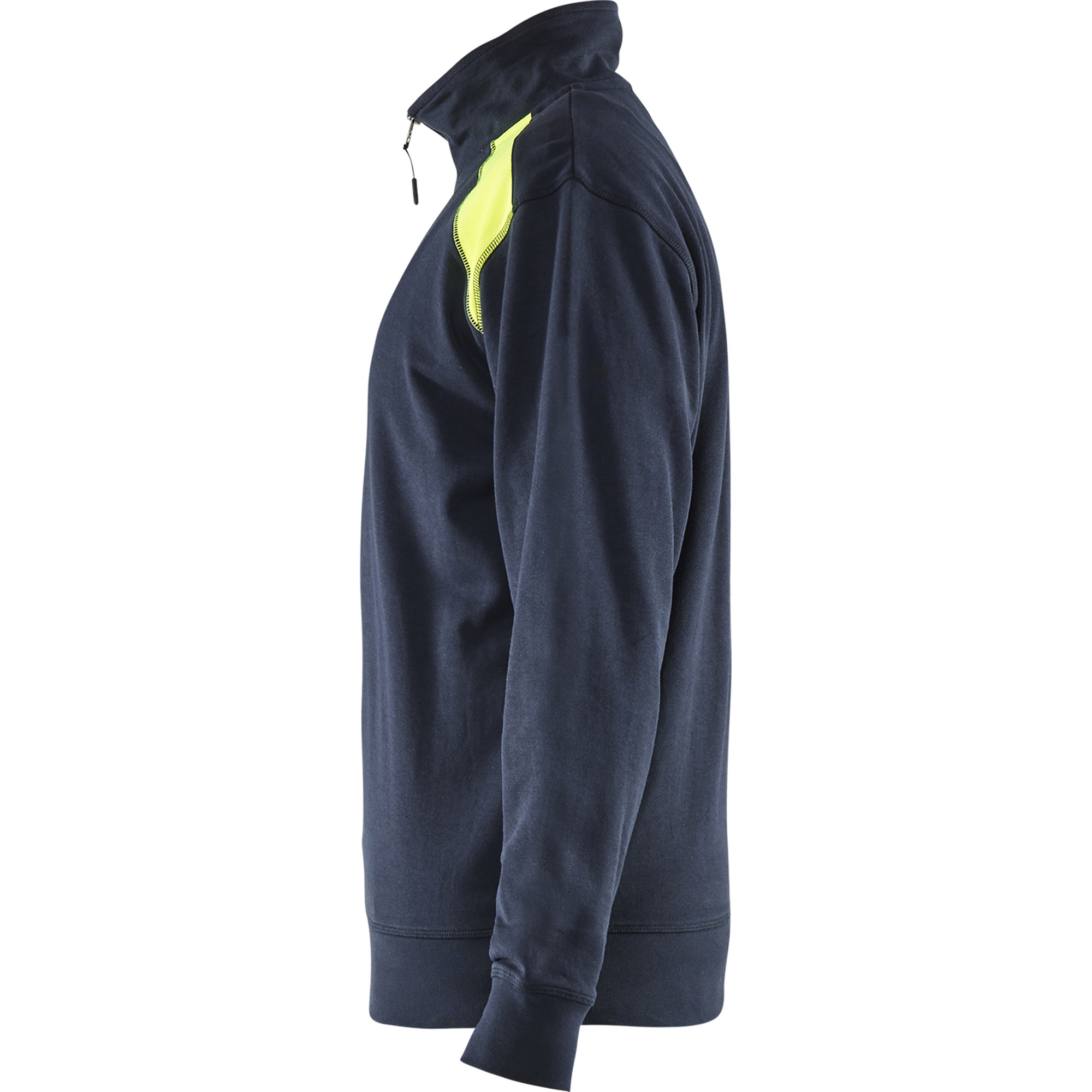 Blaklader Two-Tone Half-Zip Sweatshirt, Dark Navy/Yellow (2)