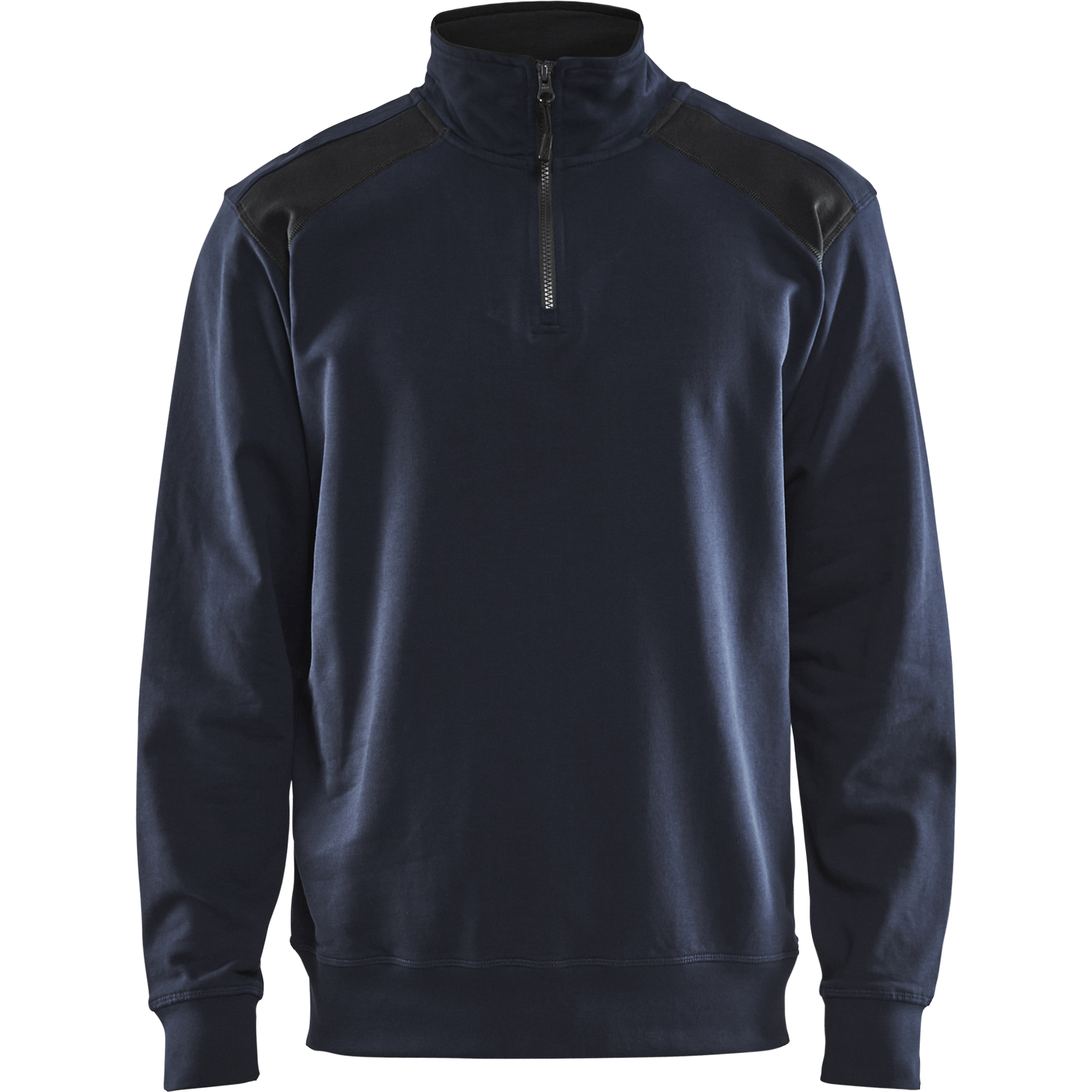 Blaklader Two-Tone Half-Zip Sweatshirt, Dark Navy/Black