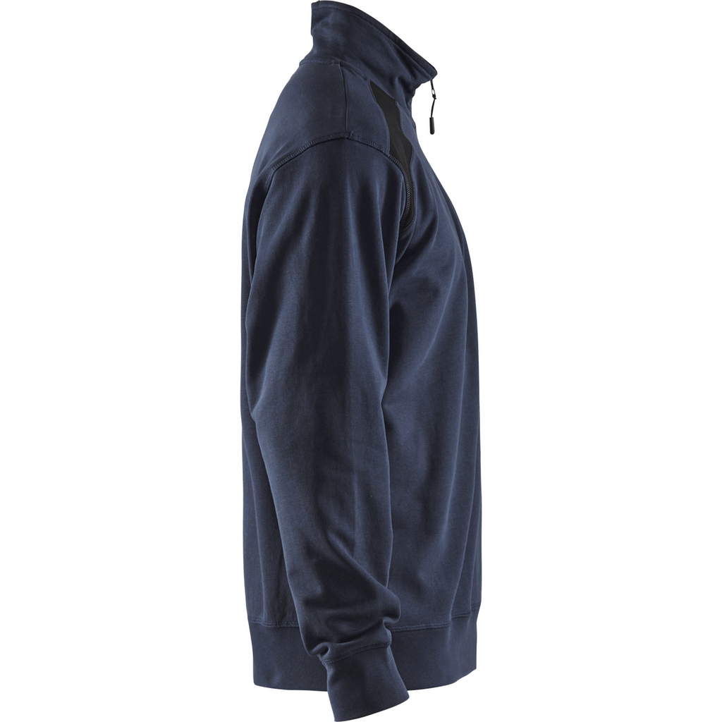 Blaklader Two-Tone Half-Zip Sweatshirt, Dark Navy/Black (2)