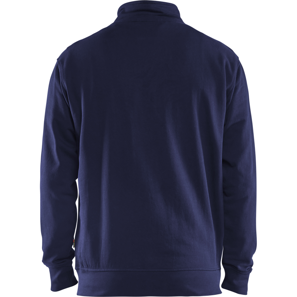 Blaklader Two-Tone Half-Zip Sweatshirt, Navy/Yellow (4)