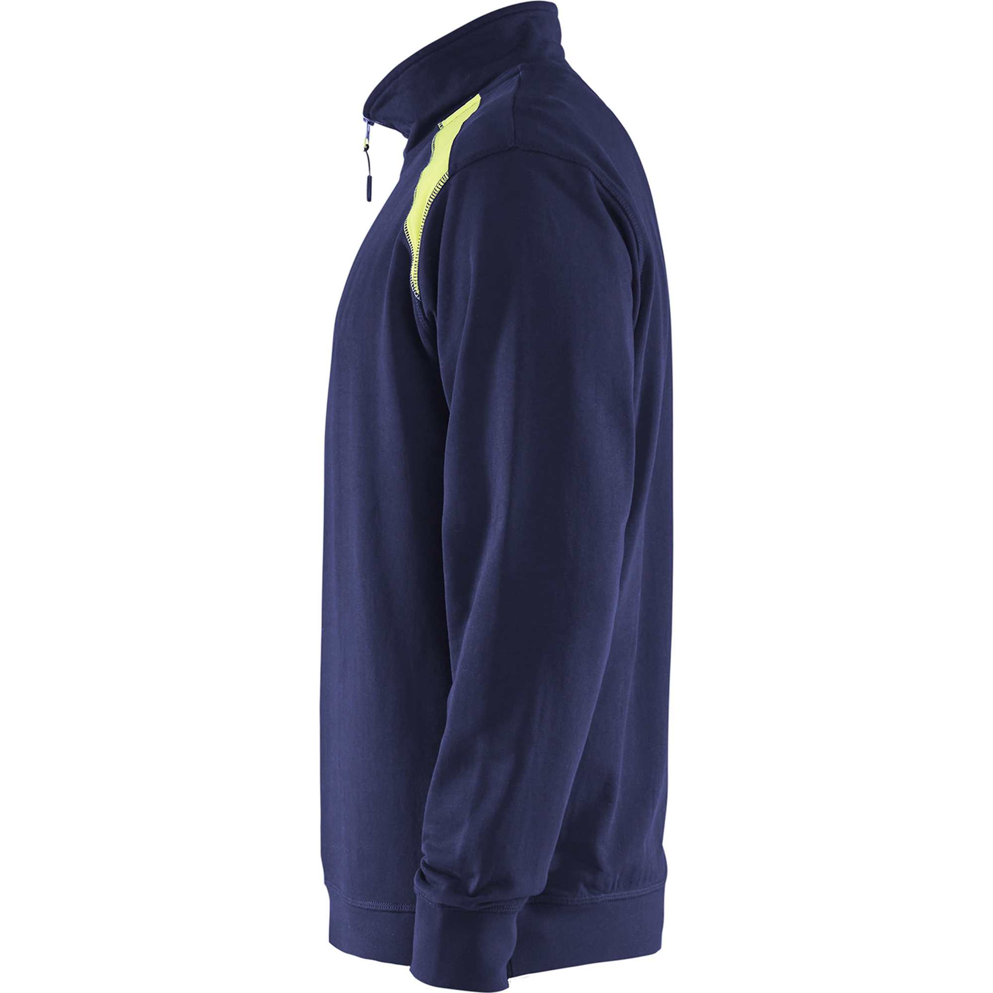 Blaklader Two-Tone Half-Zip Sweatshirt, Navy/Yellow (3)