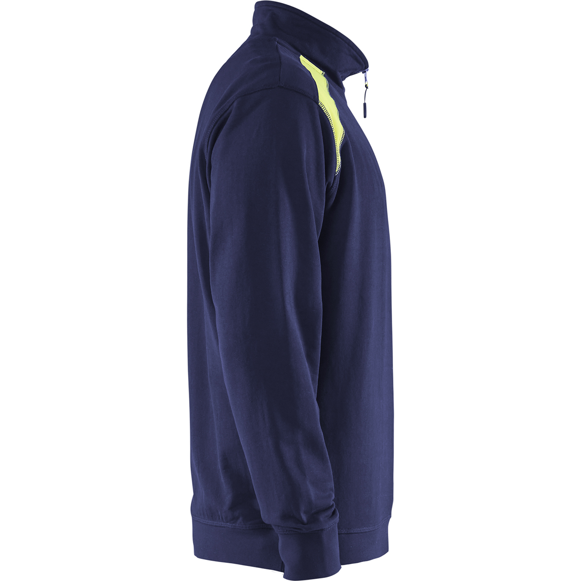Blaklader Two-Tone Half-Zip Sweatshirt, Navy/Yellow (2)