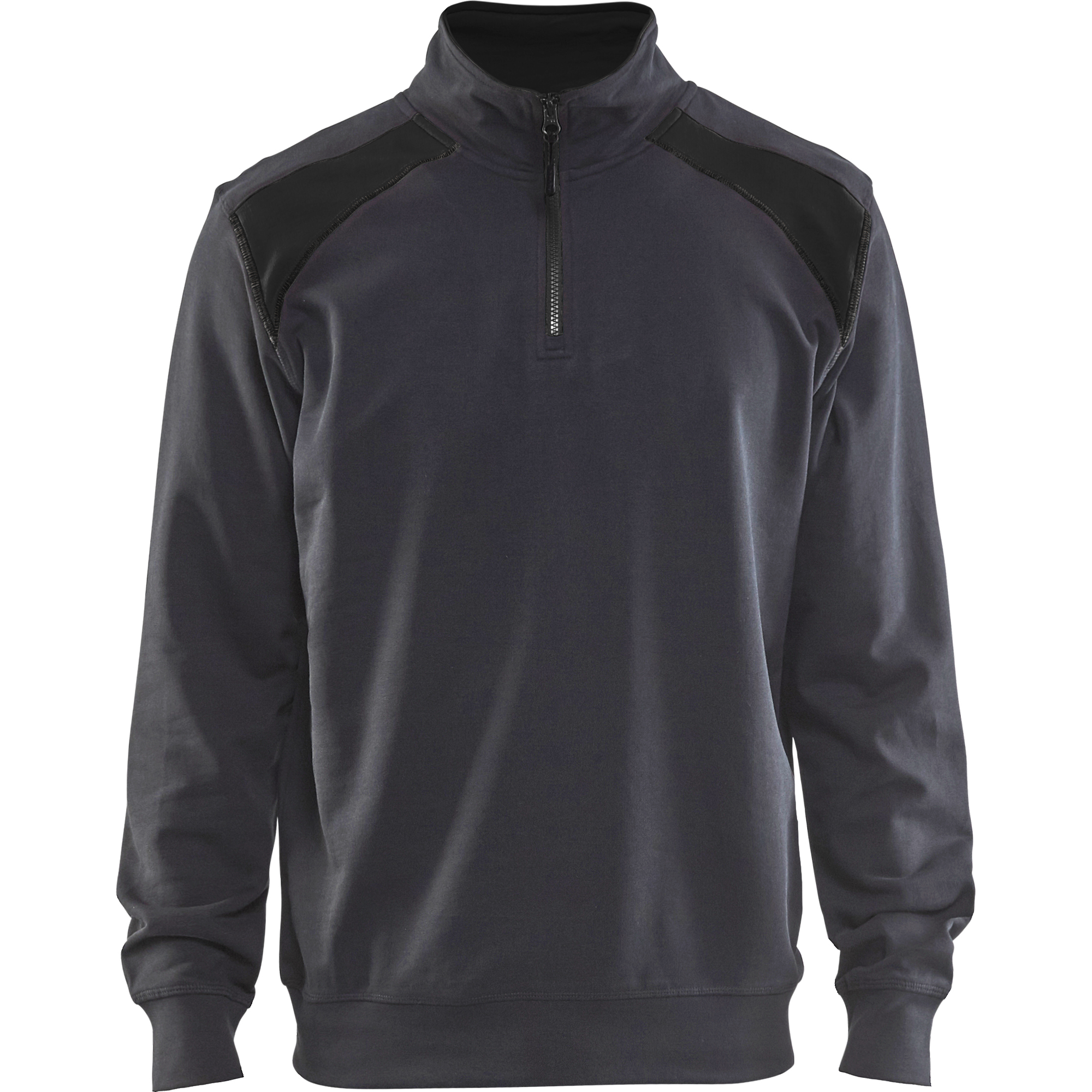 Blaklader 2-Tone Half-Zip Sweatshirt, Medium Grey/Black