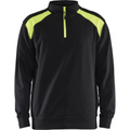 Blaklader Two-Tone Half-Zip Sweatshirt, Black/Yellow