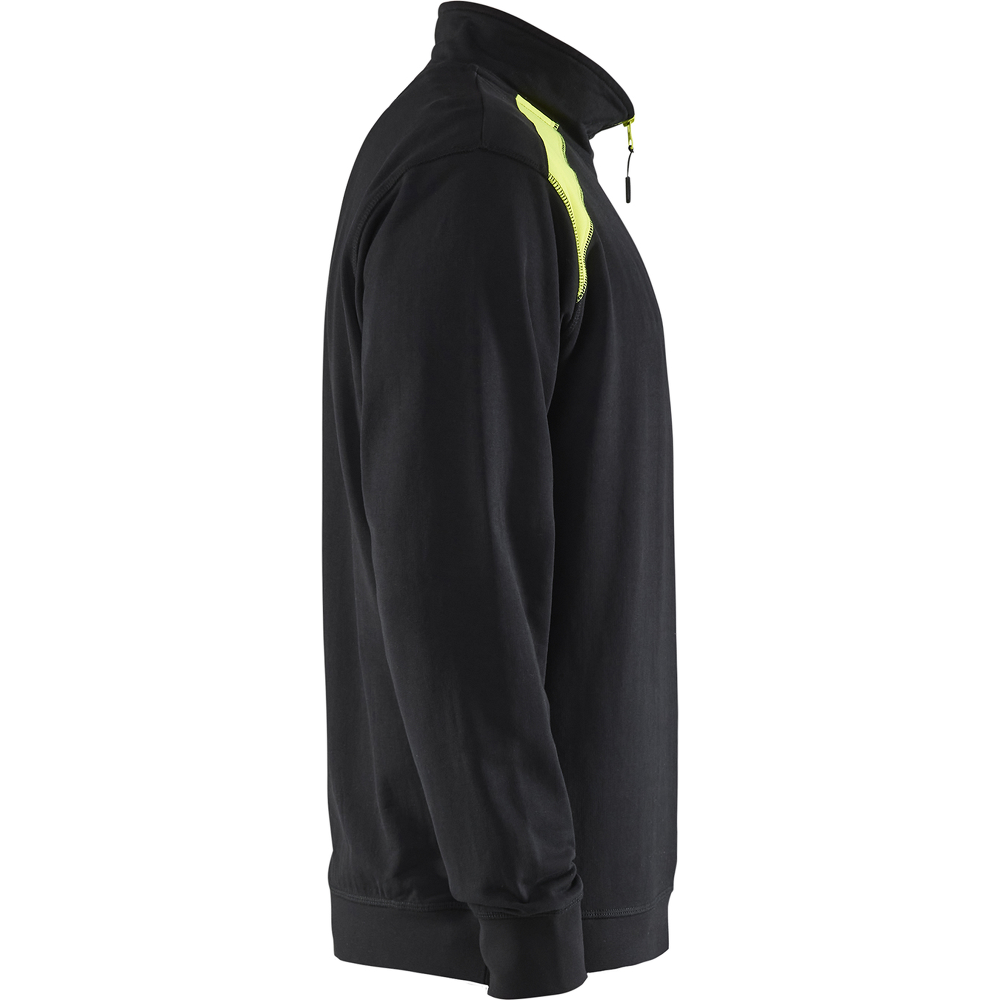 Blaklader Two-Tone Half-Zip Sweatshirt, Black/Yellow (2)