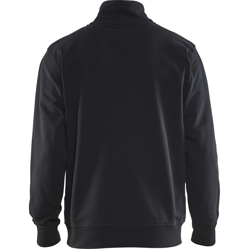 Blaklader Two-Tone Half-Zip Sweatshirt, Black/Cornflower Blue (3)