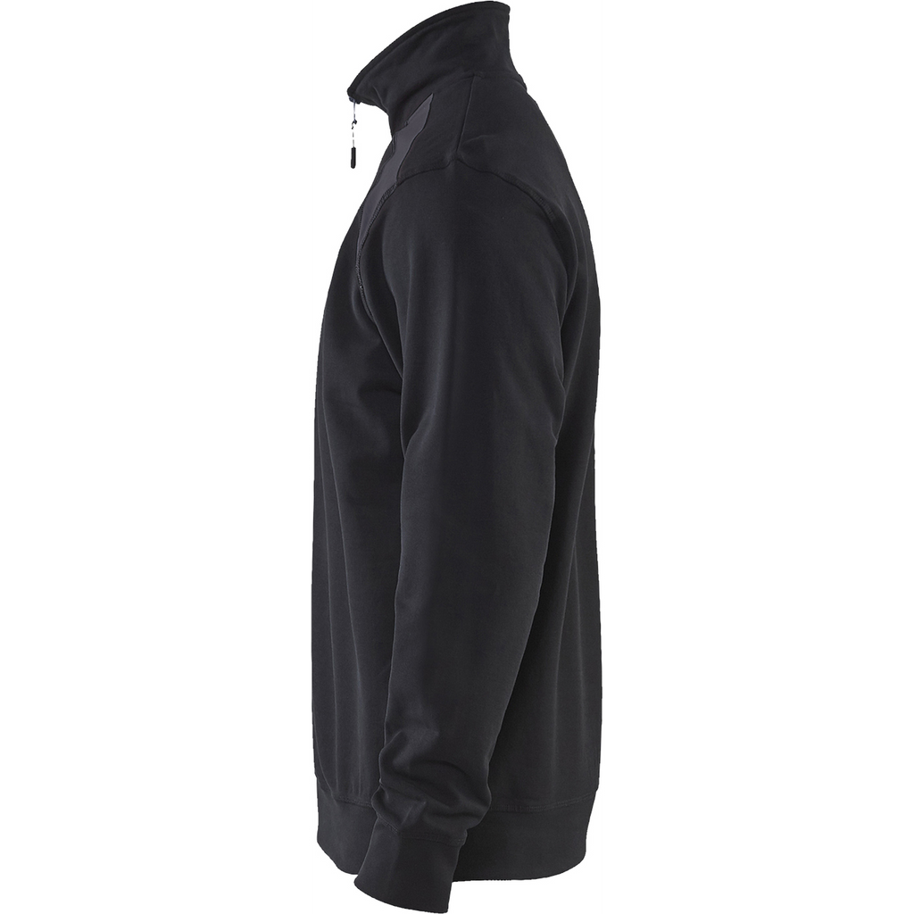 Blaklader Two-Tone Half-Zip Sweatshirt, Black/Medium Grey (2)