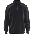 Blaklader Two-Tone Half-Zip Sweatshirt, Black/Dark Grey