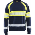 Blaklader High Vis Sweatshirt, Navy Blue/Yellow