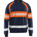 Blaklader High Vis Sweatshirt, Navy Blue/Orange