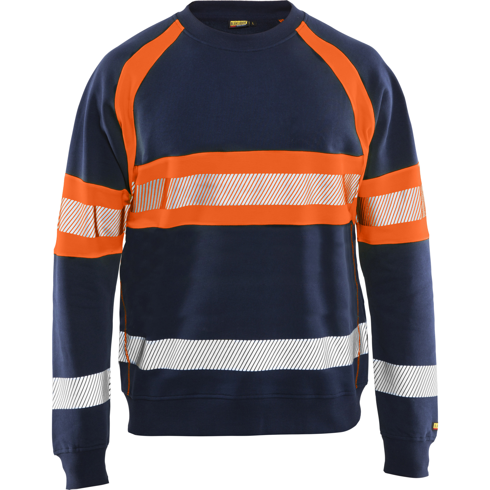 Blaklader High Vis Sweatshirt, Navy Blue/Orange