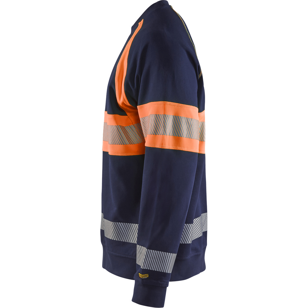 Blaklader High Vis Sweatshirt, Navy Blue/Orange (3)