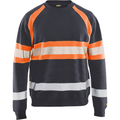 Blaklader High Vis Sweatshirt, Medium Grey/Orange