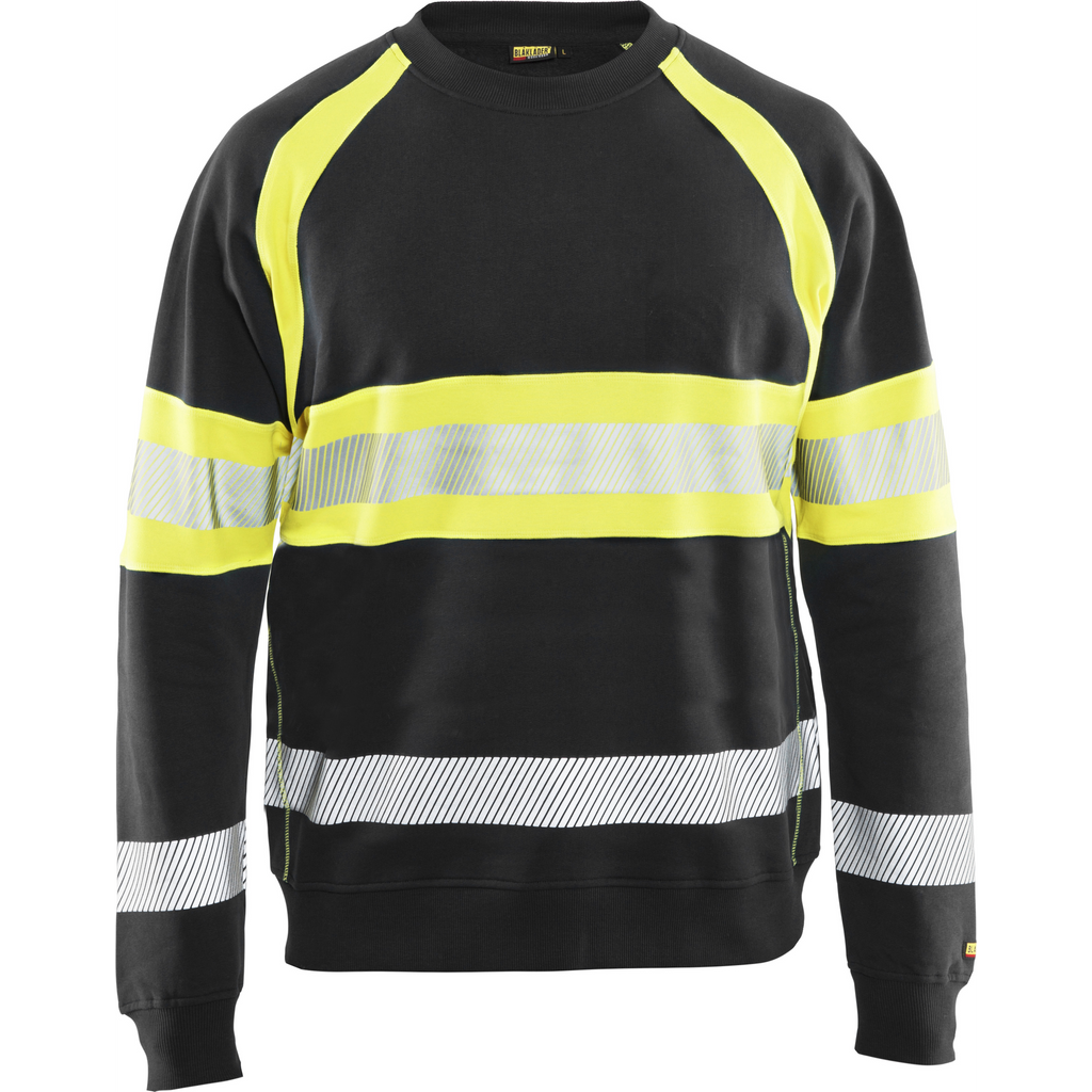 Blaklader High Vis Sweatshirt, Black/Yellow