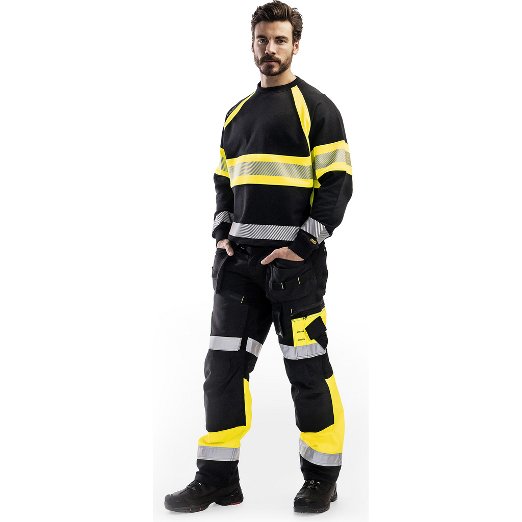 Blaklader High Vis Sweatshirt, Black/Yellow (5)