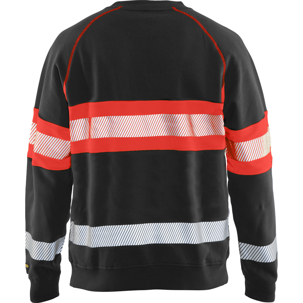Blaklader High Vis Sweatshirt, Black/High Vis Red (4)
