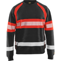 Blaklader High Vis Sweatshirt, Black/High Vis Red