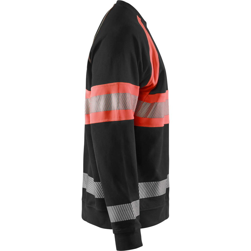 Blaklader High Vis Sweatshirt, Black/High Vis Red (2)