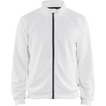 Blaklader Sweat Jacket with Zip, White/Dark Grey