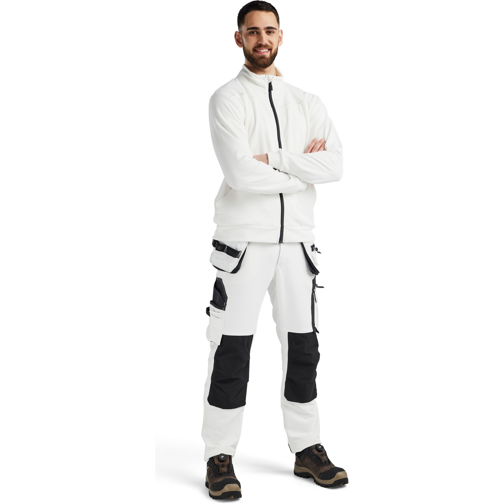 Blaklader Sweat Jacket with Zip, White/Dark Grey (5)