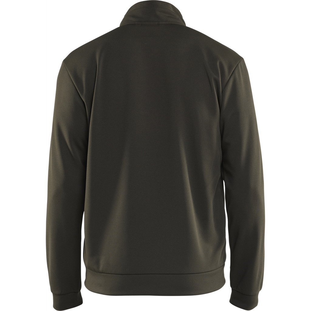 Blaklader Sweat Jacket with Zipper, Dark Olive Green/Black (4)