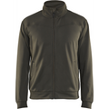 Blaklader Sweat Jacket with Zipper, Dark Olive Green/Black