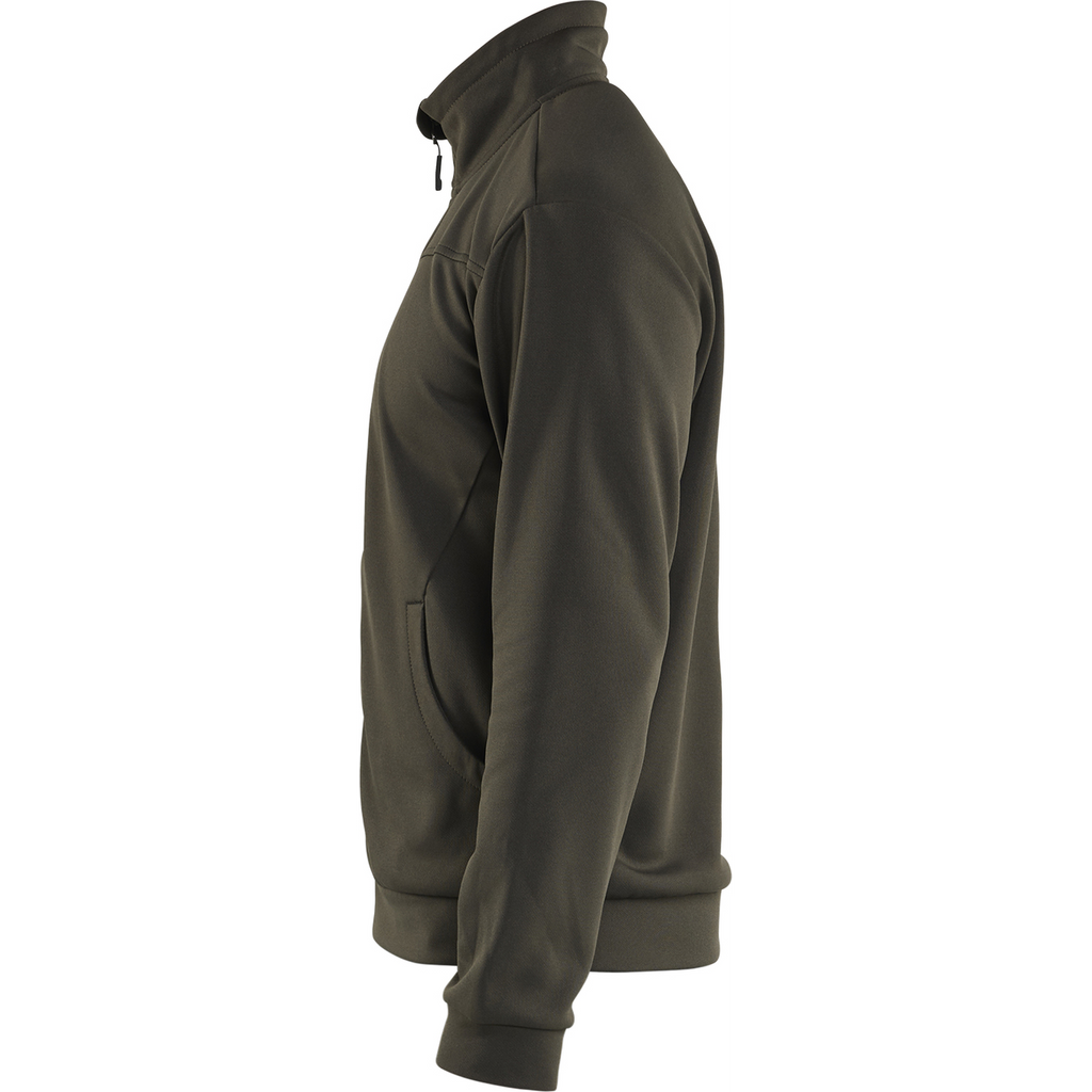 Blaklader Sweat Jacket with Zipper, Dark Olive Green/Black (3)