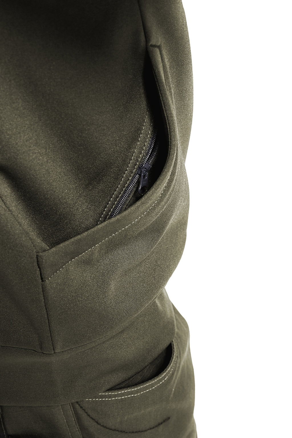 Blaklader Sweat Jacket with Zipper, Dark Olive Green/Black (5)