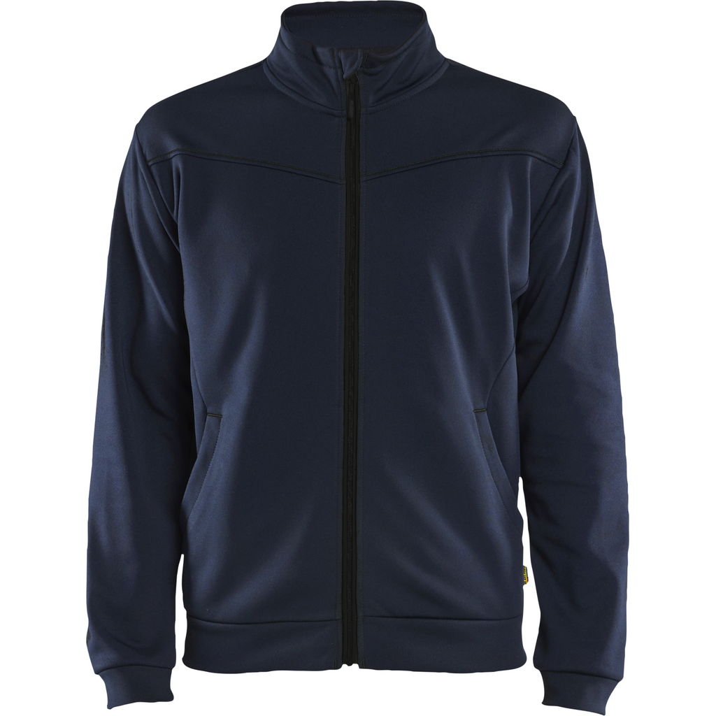 Blaklader Sweat Jacket with Zipper, Dark Navy/Black