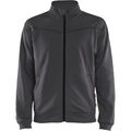 Blaklader Sweat Jacket with Zipper, Medium Grey/Black