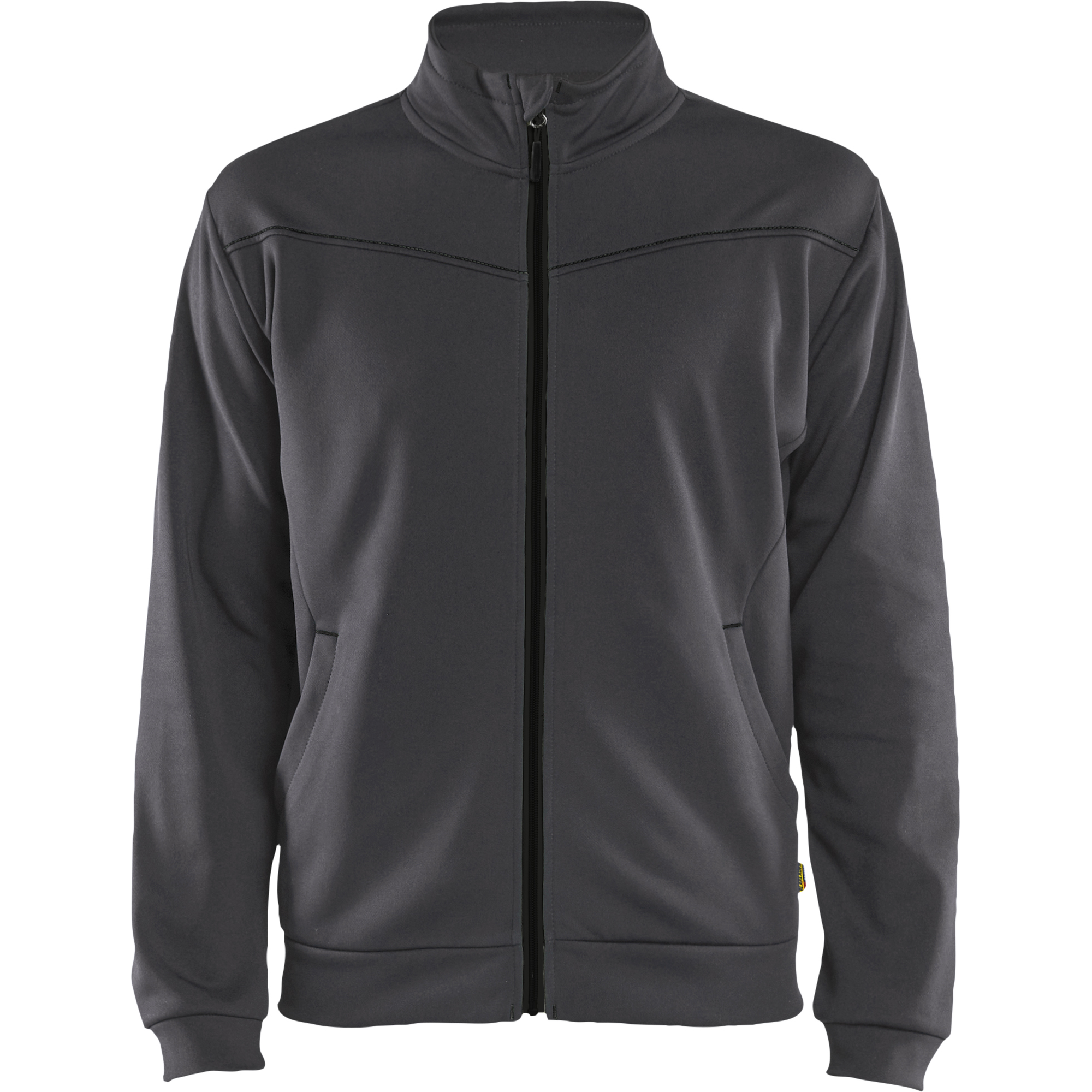 Blaklader Sweat Jacket with Zipper, Medium Grey/Black