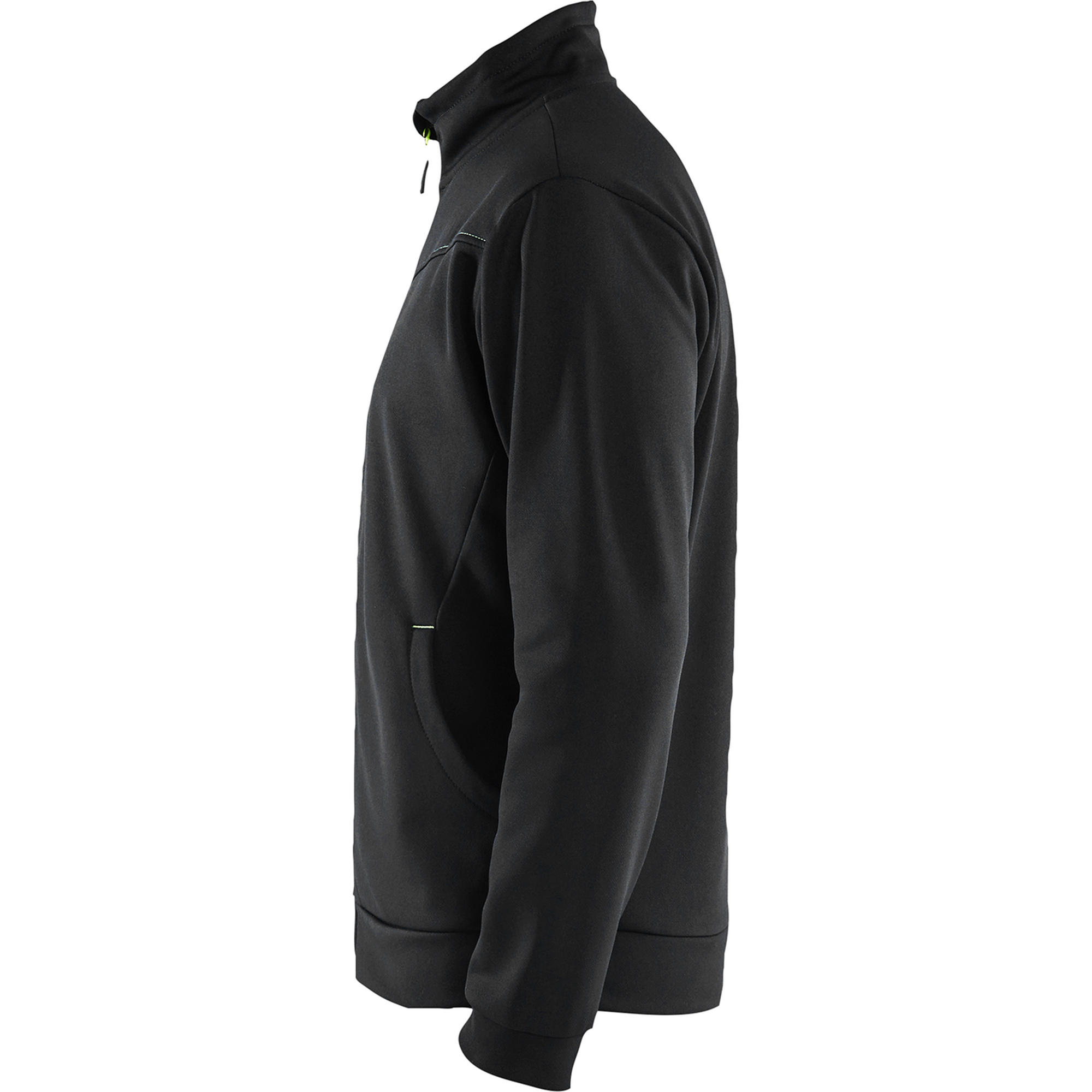 Blaklader Sweat Jacket with Zipper, Black/Yellow (3)