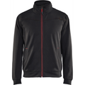 Blaklader Zip Sweat Jacket, Black/Red