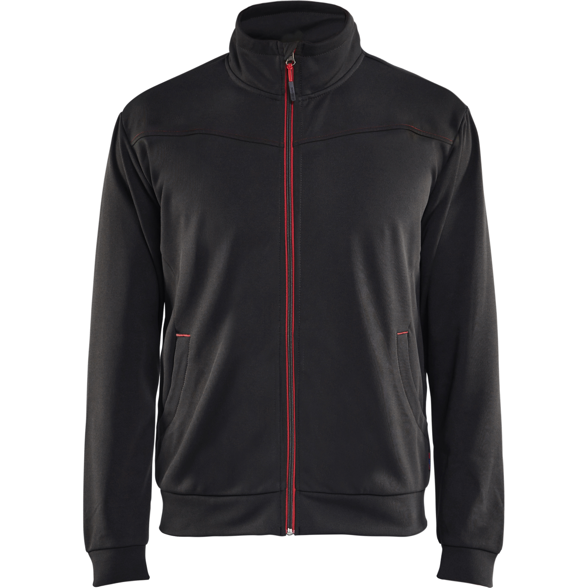 Blaklader Zip Sweat Jacket, Black/Red