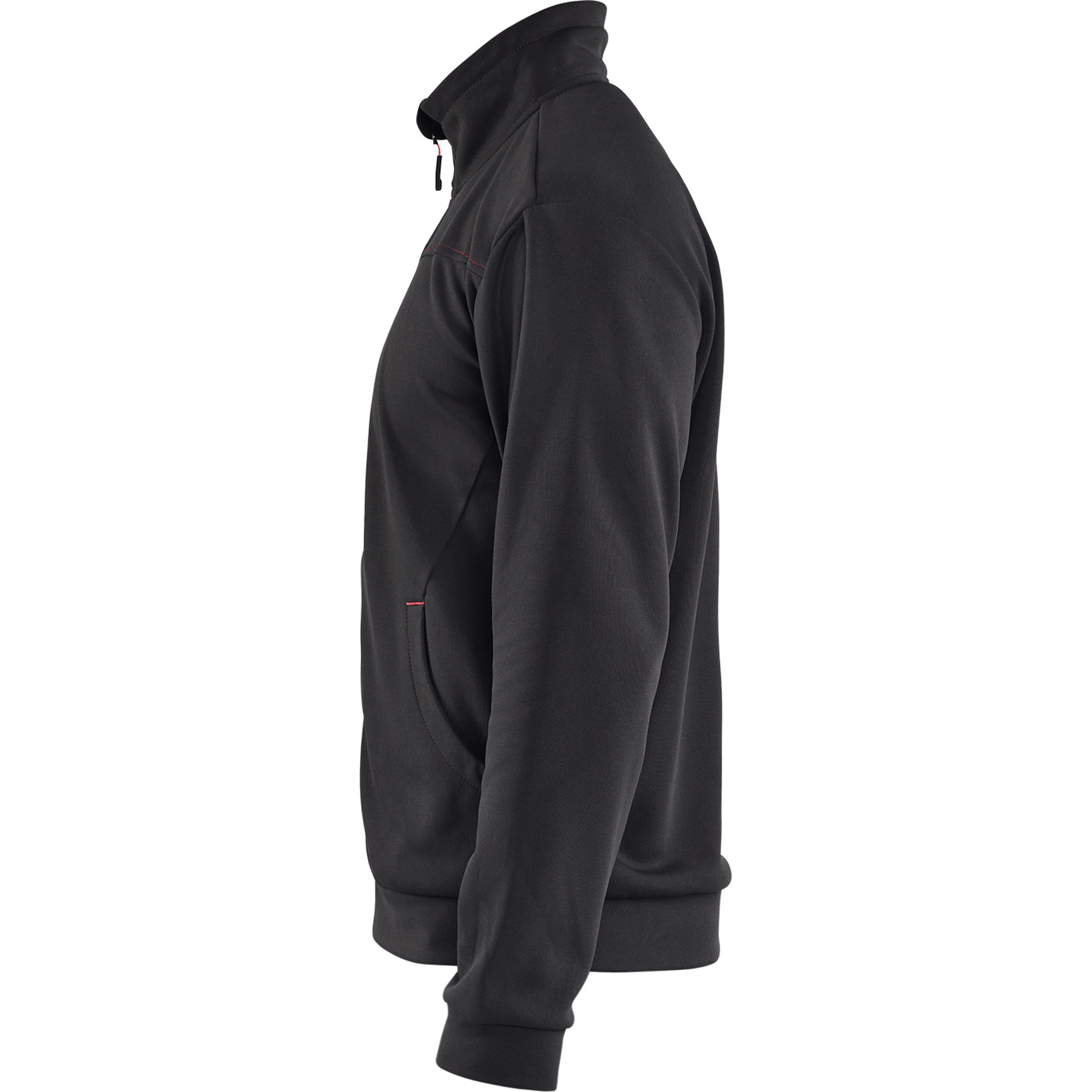 Blaklader Zip Sweat Jacket, Black/Red (3)