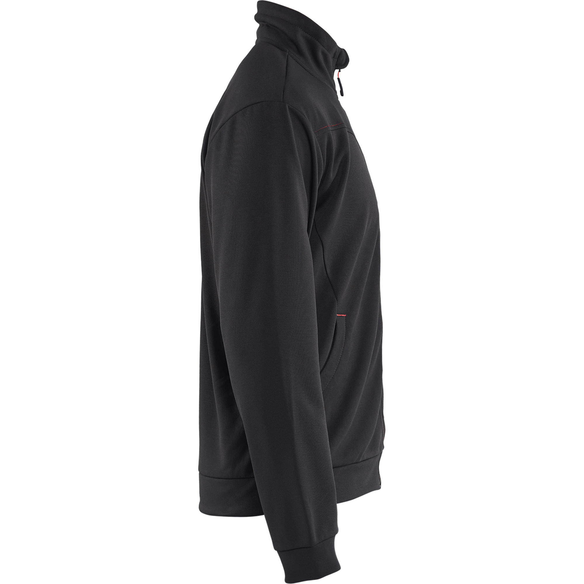 Blaklader Zip Sweat Jacket, Black/Red (2)