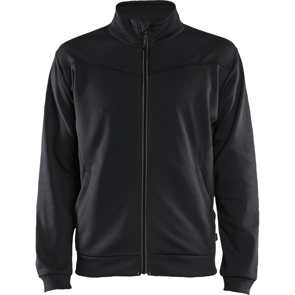 Blaklader Sweat Jacket with Zip, Black/Dark Grey