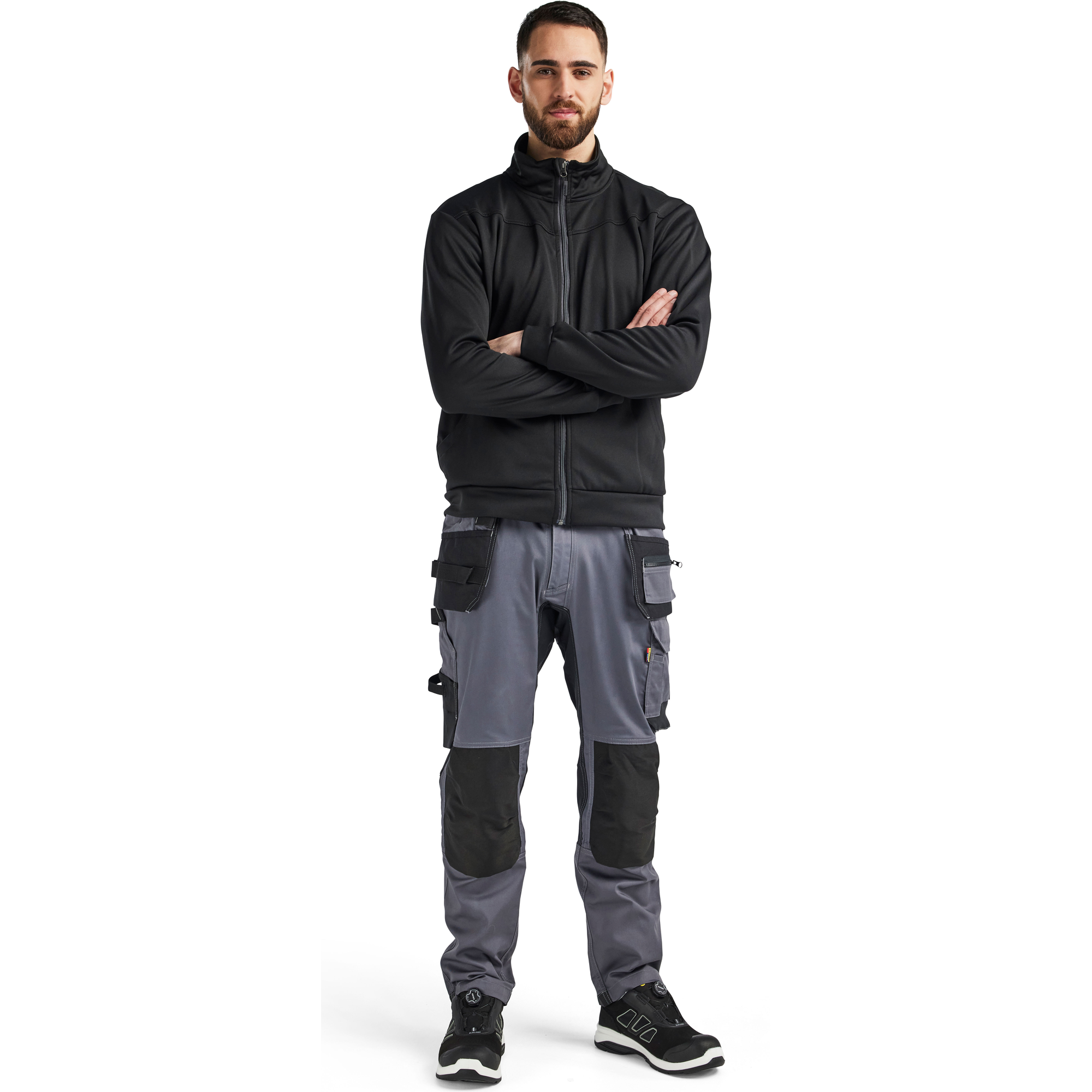 Blaklader Sweat Jacket with Zip, Black/Dark Grey (5)