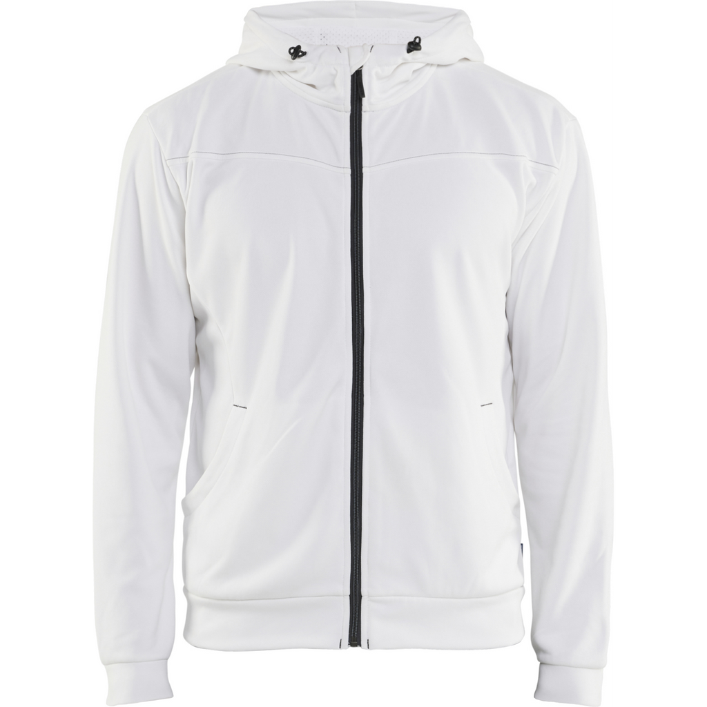 Blaklader Zip Hoodie, White/Dark Grey