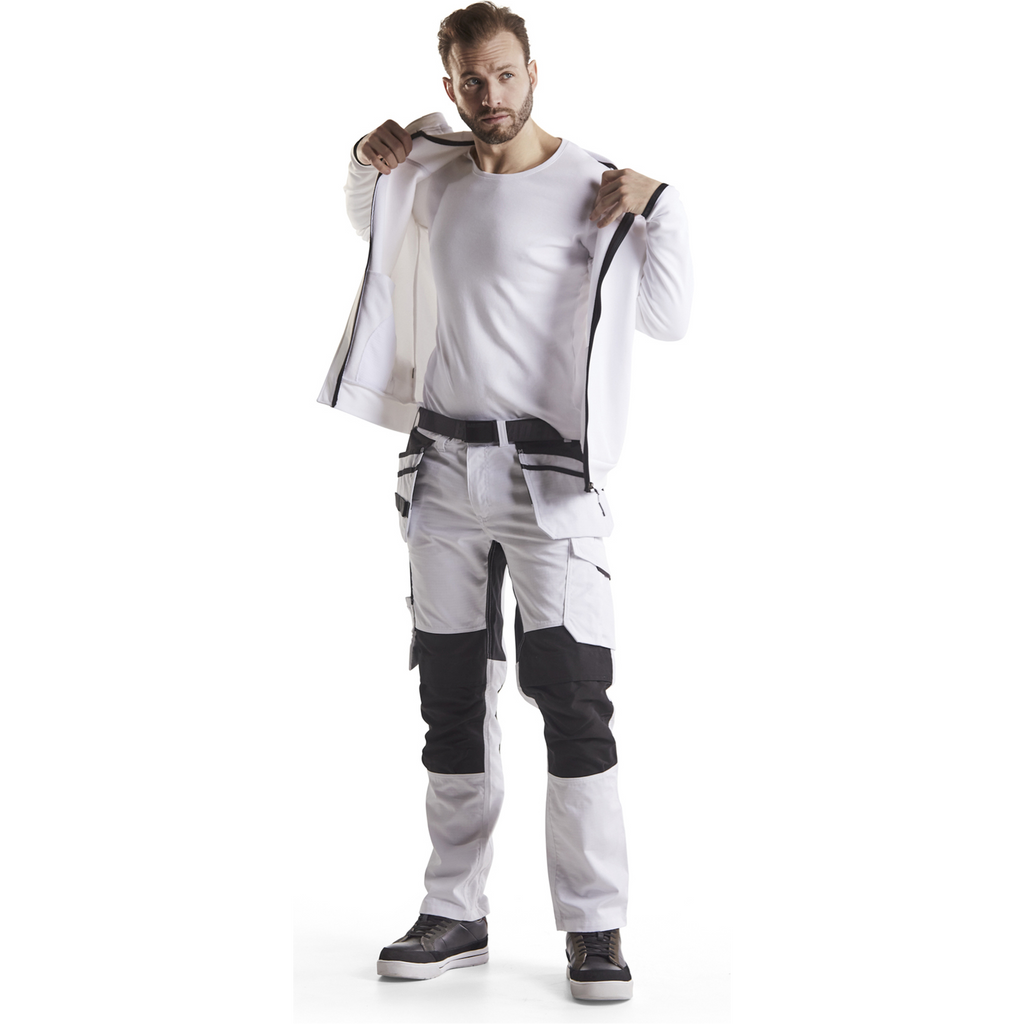 Blaklader Zip Hoodie, White/Dark Grey (6)