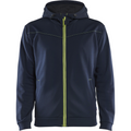 Blaklader Zip Hoodie, Dark Navy/Yellow