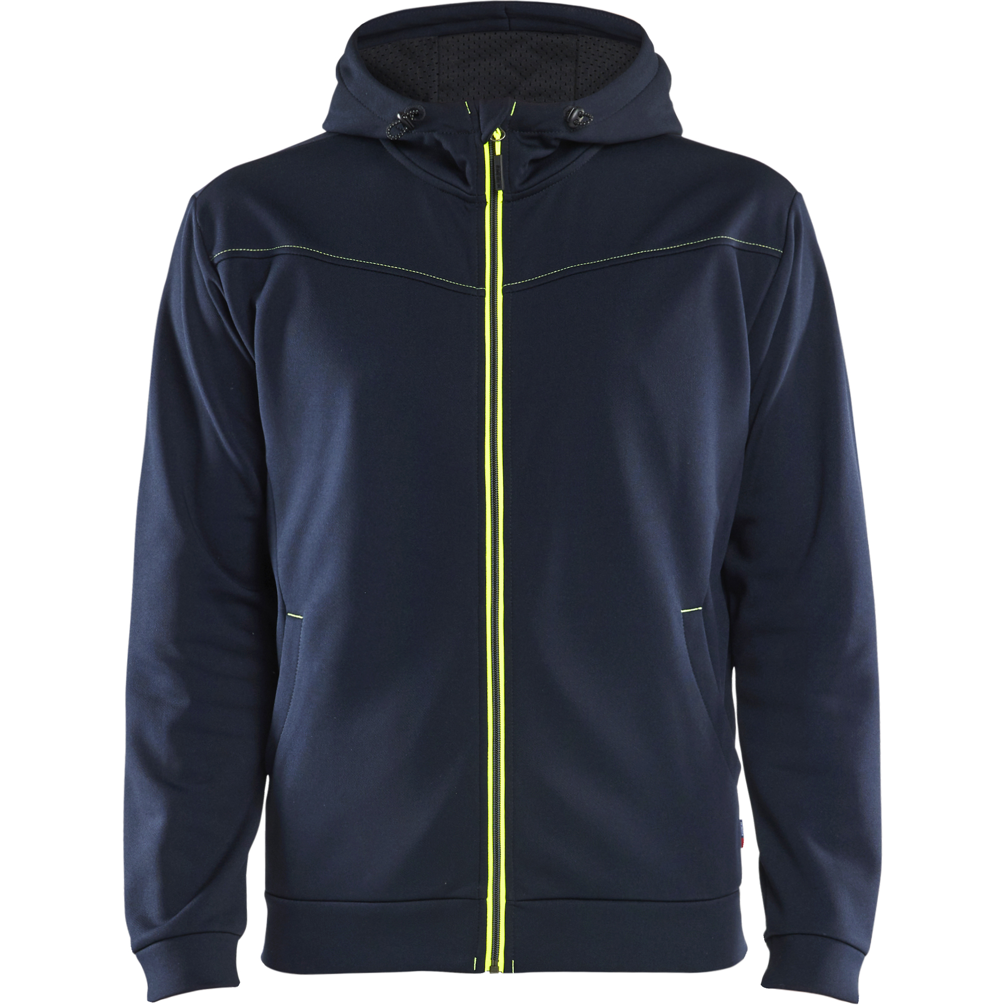 Blaklader Zip Hoodie, Dark Navy/Yellow