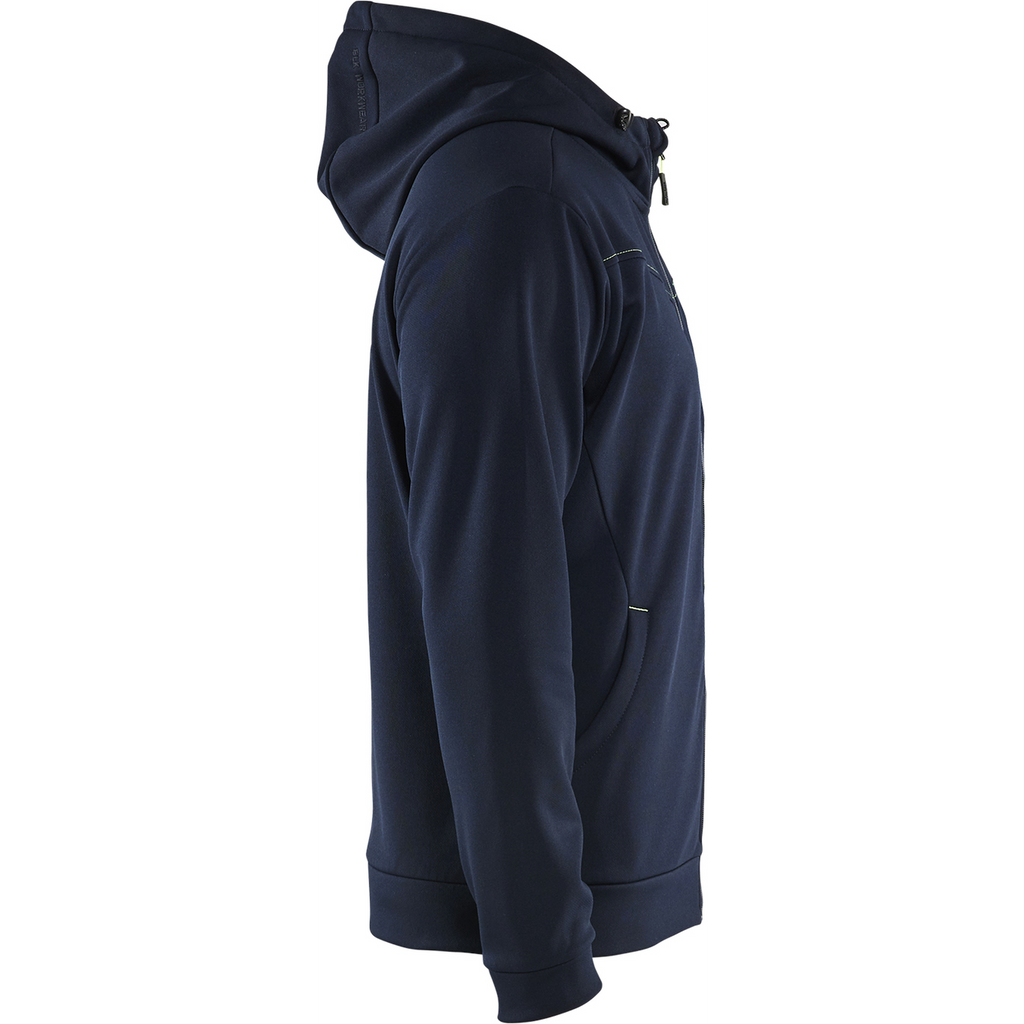 Blaklader Zip Hoodie, Dark Navy/Yellow (2)
